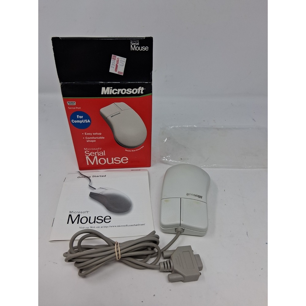 CIB w/ Manual - Microsoft Serial Mouse Serial Port For CompUSA (X04-68217) R